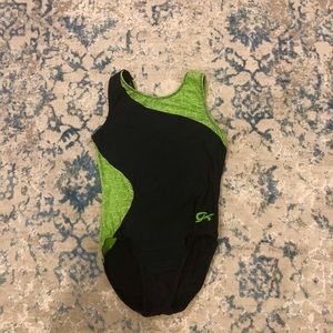 Black and green snakeskin GK leotard